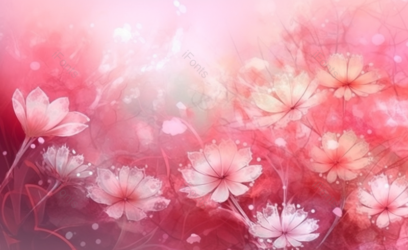 粉色花朵绽放手绘母亲节唯美落花插画背景卡通母亲节高清插画,插画/手绘图,插画/手绘图库,插画/手绘图下载,插画/手绘